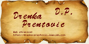 Drenka Prentović vizit kartica